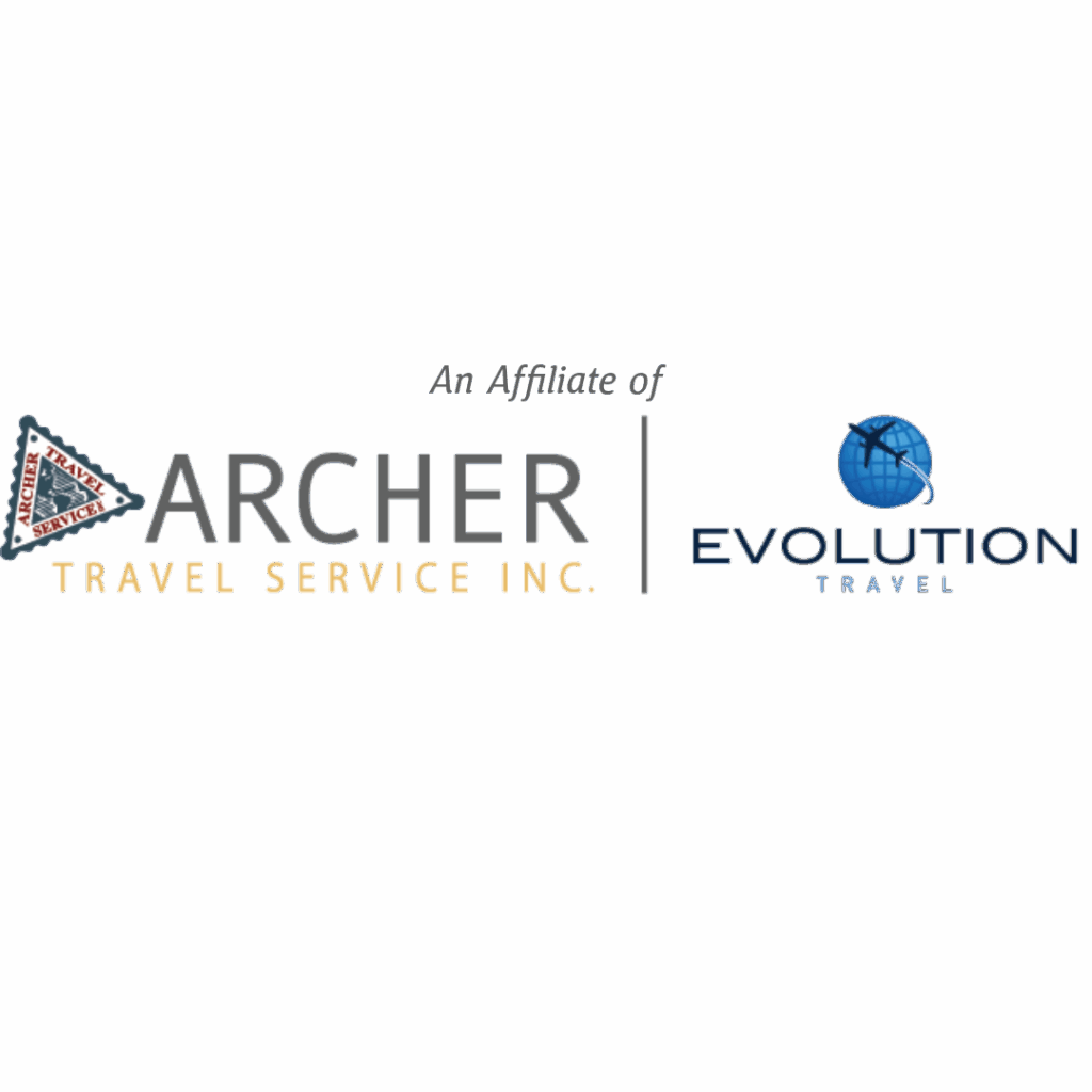Combined logo of Archer Travel Group and Evolution Travel representing Bon Vida's partnerships